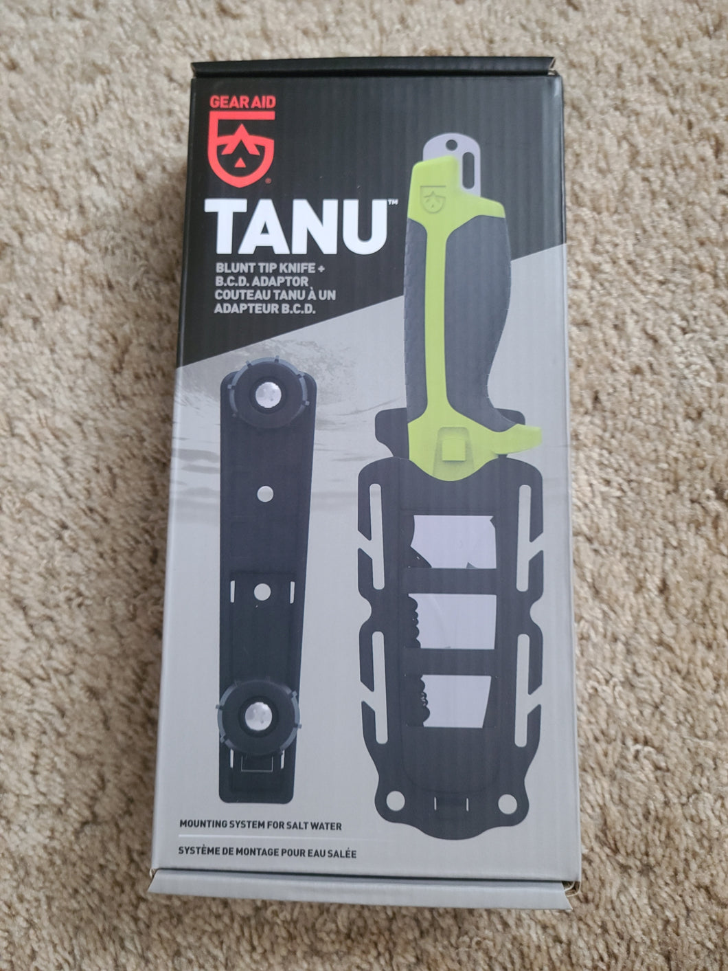 Tanu Blunt Tip Knife + BCD Adapter - Nav Green
